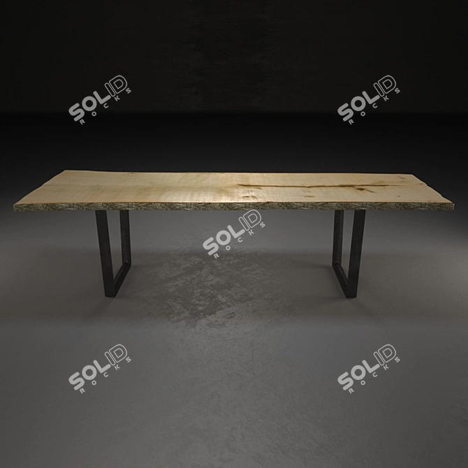 Pure Wood Table 3D model image 2