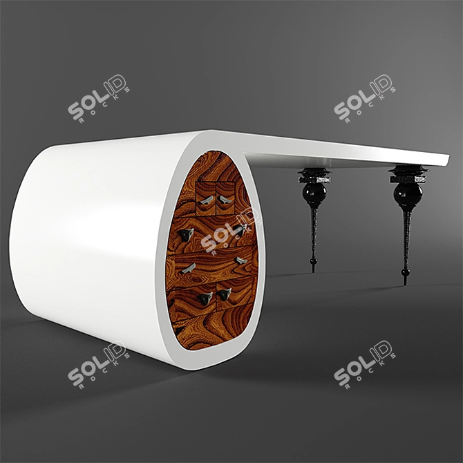 Luxury Carlo Rampazzi Wooden Table 3D model image 1