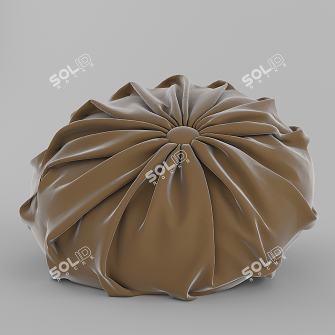 Cozy Circle Pillow 3D model image 1