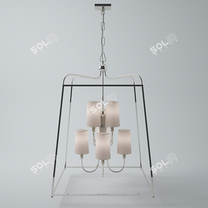 Elegant Crystorama Sylvan Chandelier 3D model image 1
