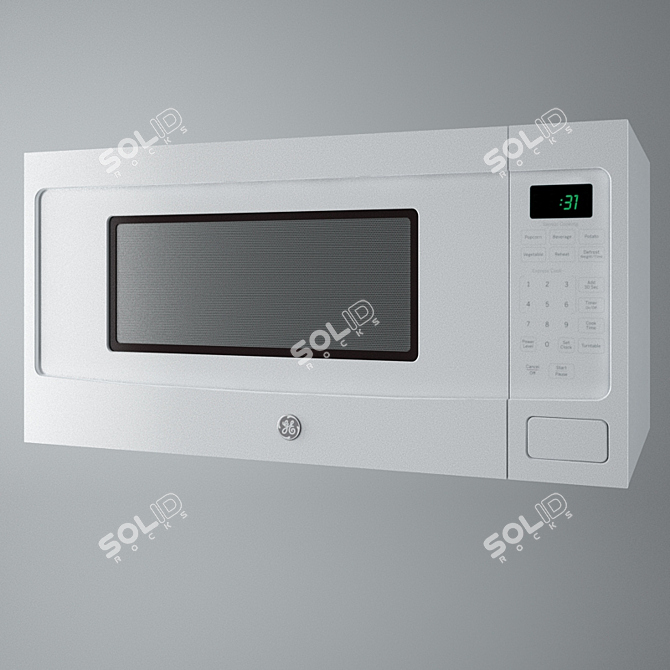 GE Built-In Microwave: Textured Panel 3D model image 1