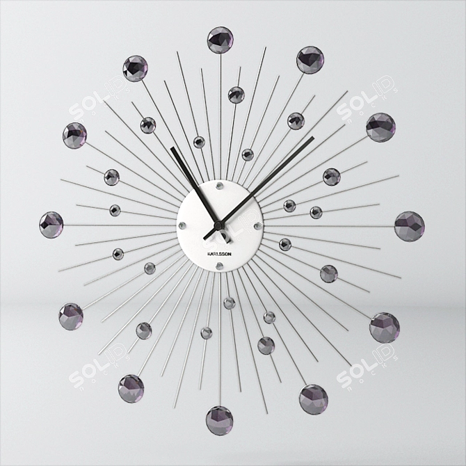 Karlsson Sunburst Wall Clock 3D model image 1