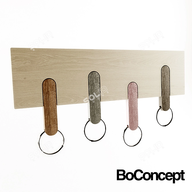 Modern Colorful Key Holder - Hanger 3D model image 1