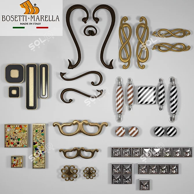 Elegant Furniture Handles: Bosetti Marella 3D model image 1