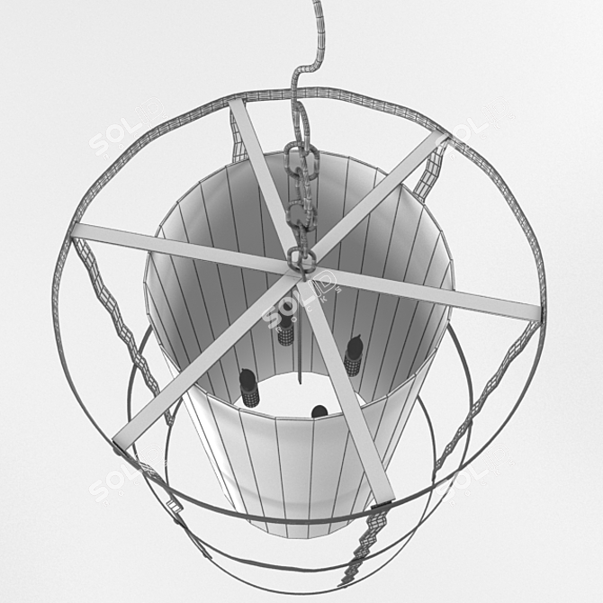 Elegant Beziers Shade Lantern 3D model image 3