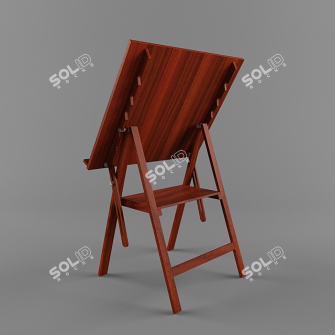 Premium Art Easel 3D model image 3