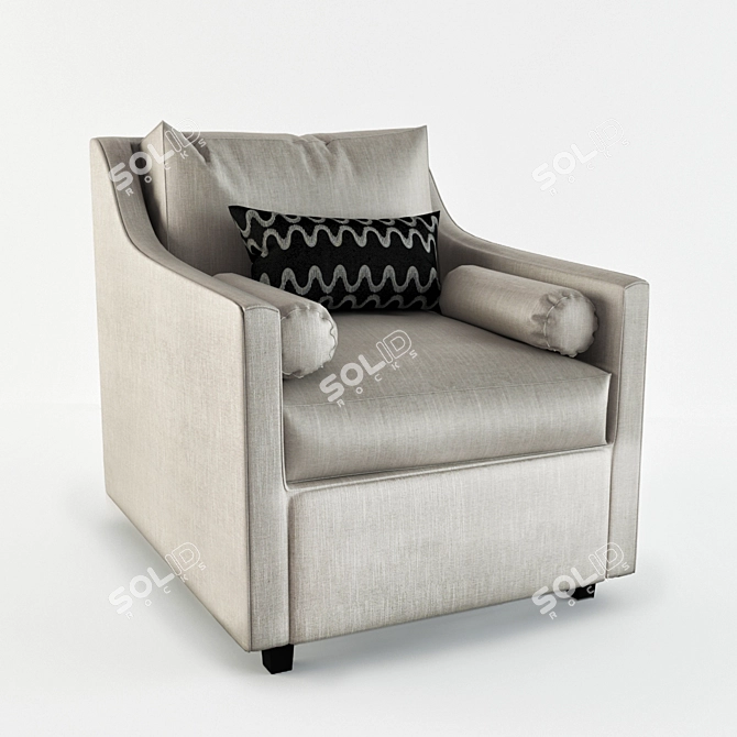 Elegant Accent Chair 3D model image 1