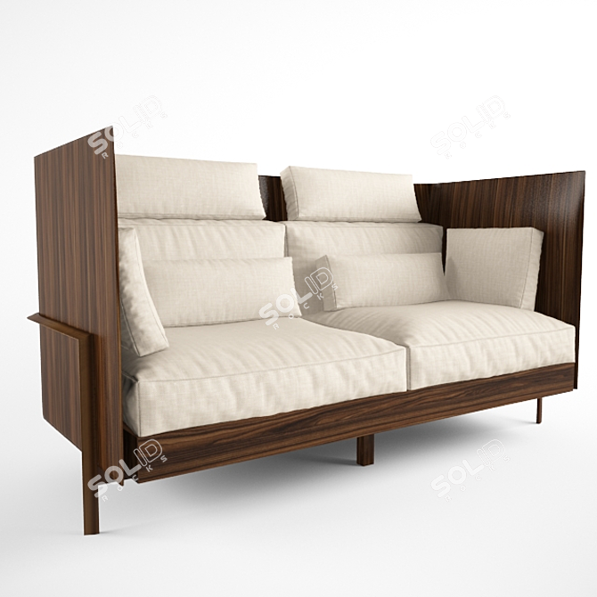 Elegant Restoration Hardware Sofa 3D model image 1