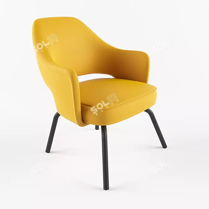 Sleek Modern Chair 3D model image 1