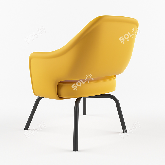 Sleek Modern Chair 3D model image 2