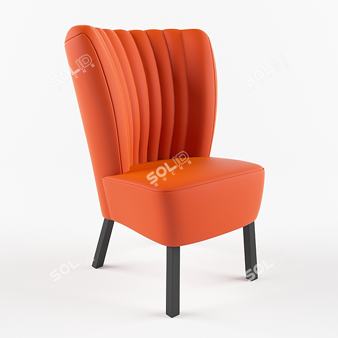 Sleek Modern Armchair 3D model image 1