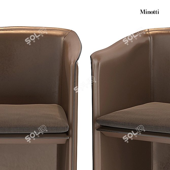 Minimalistic Style: Minotti Case Hair + Van Dyck Table 3D model image 2