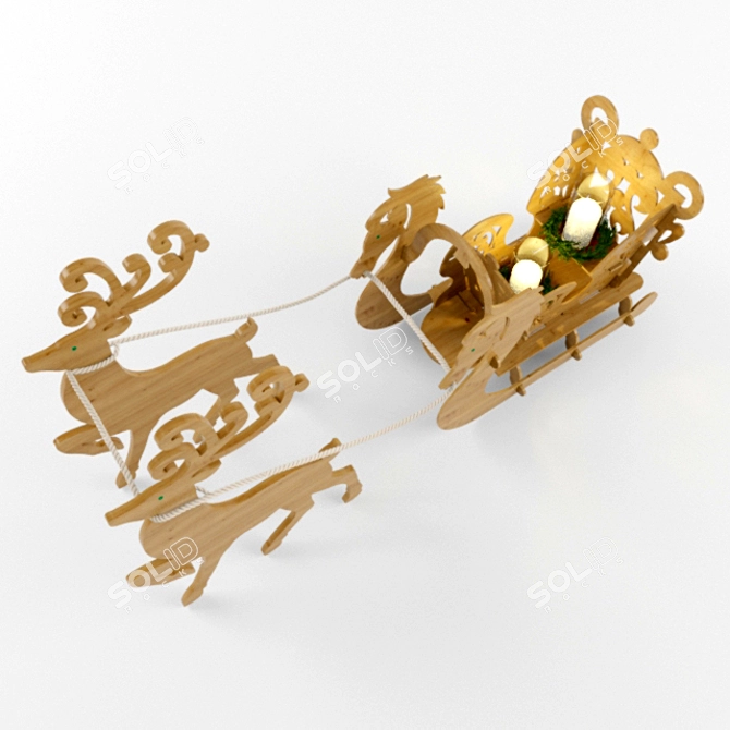 Sleigh Candle Stand 3D model image 3