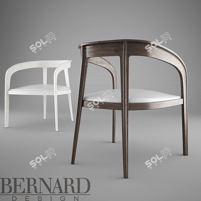 Title: Elegant BERNARD Chair 3D model image 2