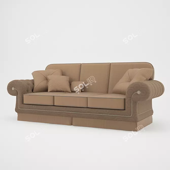 Elegant Galimberti Gianna 3-Seater Sofa 3D model image 1