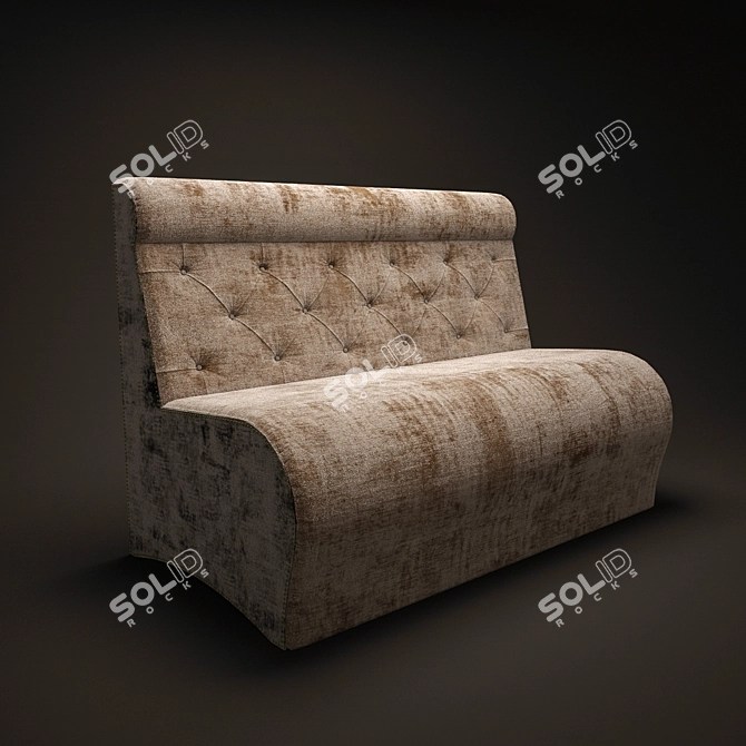 Restaurant Sofa: 1200mm Wide, Versatile 3D model image 1