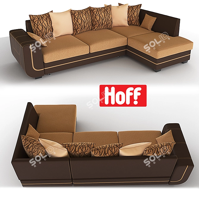 Mexican-inspired Hoff Sofa 3D model image 1