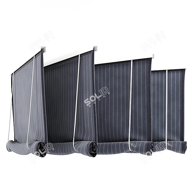 Modern Roman Blinds 3D model image 1