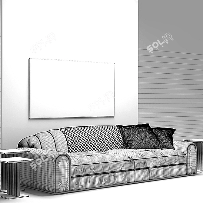 Elegant Malerba Sofa Set 3D model image 3