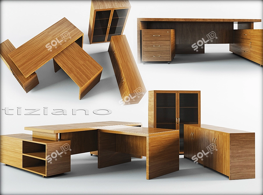 Elegant Office Furniture 3D model image 1