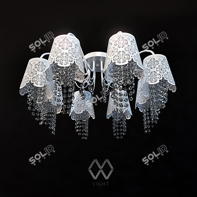 Elegant Crystal Chandelier: MW-LIGHT Pauline 3D model image 1