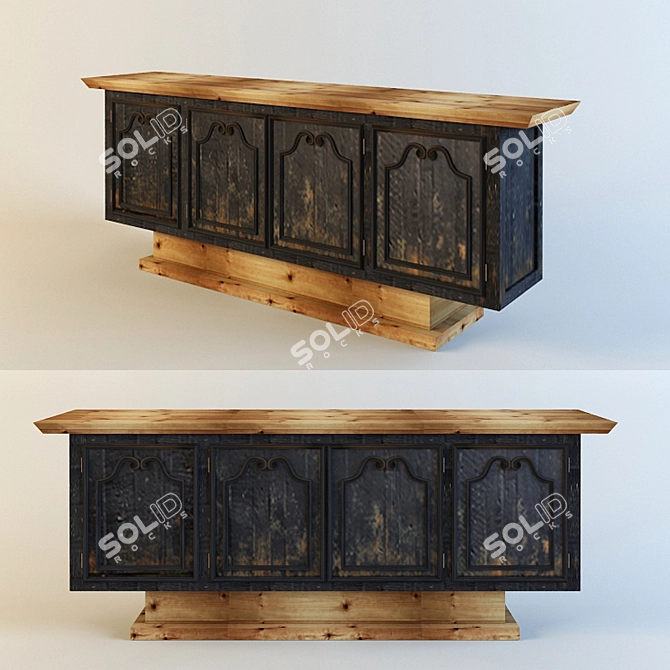 Modern Brown Chest with 3D Model 3D model image 1