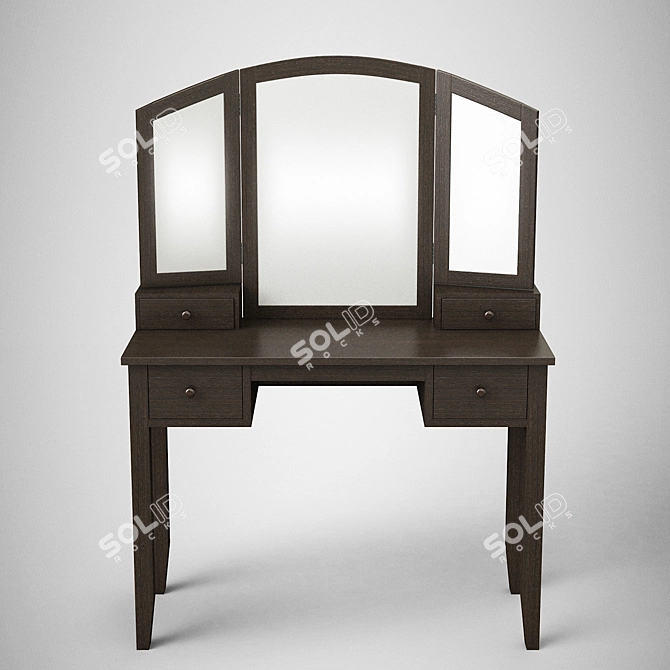 Title: Elegant Willow Vanity Table 3D model image 2