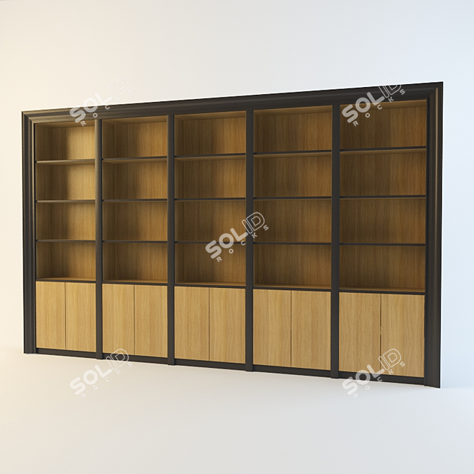 Modern Bookshelf: Stylish Storage Solution 3D model image 1