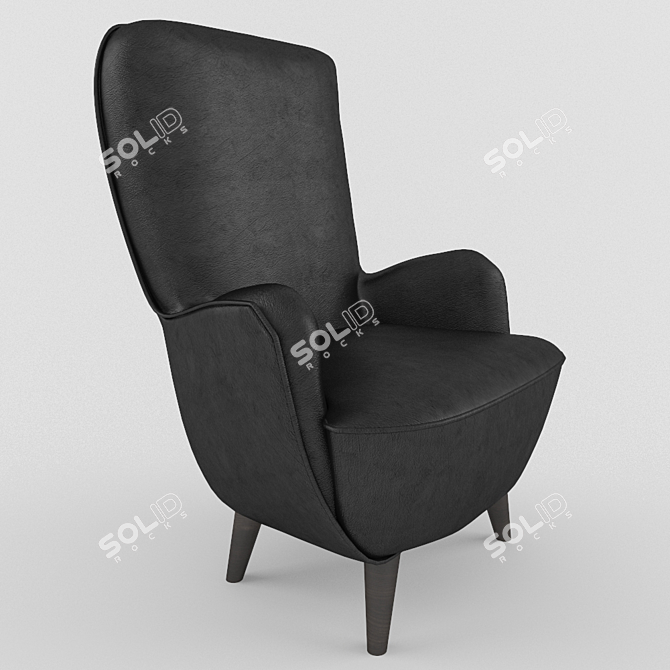 Elegant Ergonomic Chair 3D model image 1