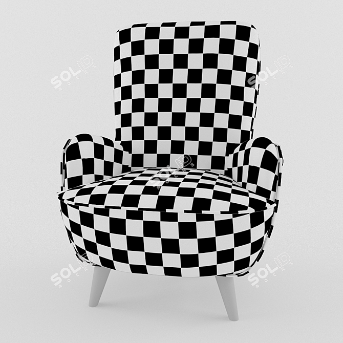 Elegant Ergonomic Chair 3D model image 3