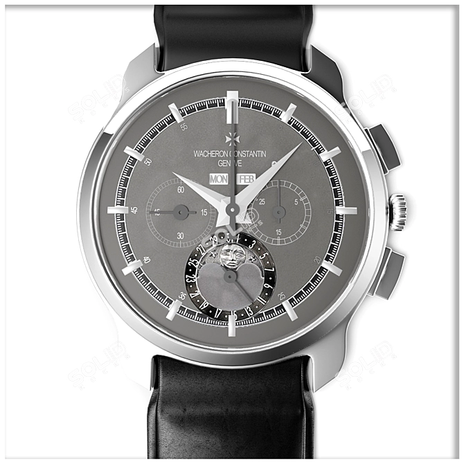 Vacheron Constantin Platinum Chrono Calendar 3D model image 2