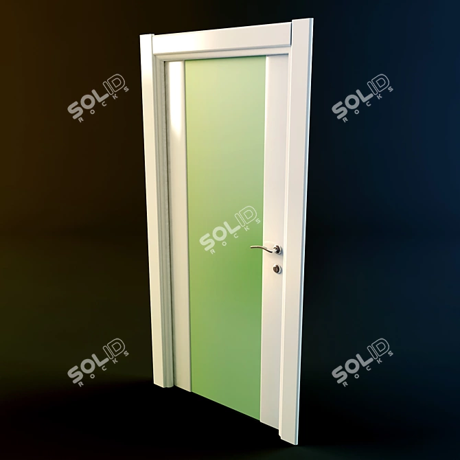 Title: Satin White Door 3D model image 1