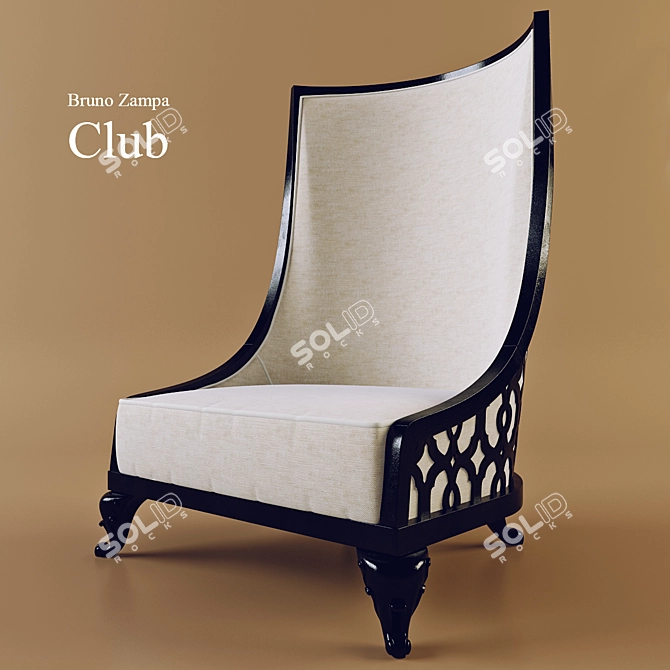 Modern Club Armchair 3D model image 1