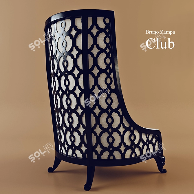 Modern Club Armchair 3D model image 2