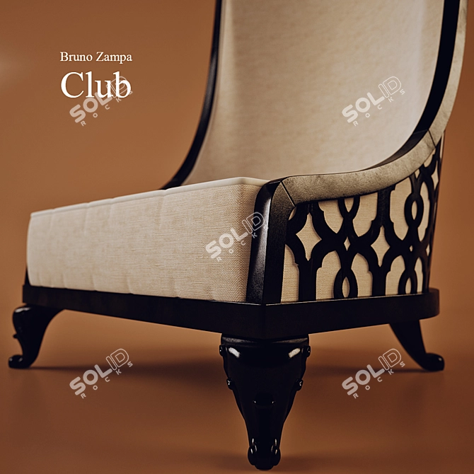 Modern Club Armchair 3D model image 3