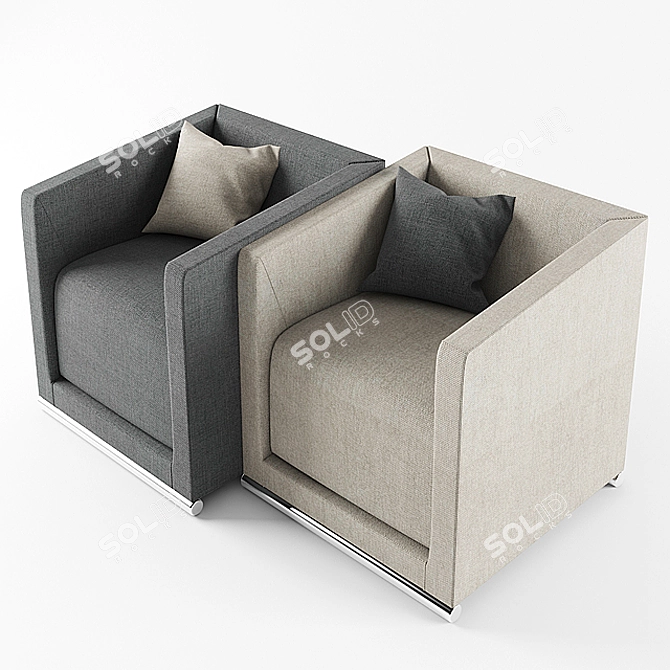 Stylish Alberta Perseus Armchair 3D model image 1