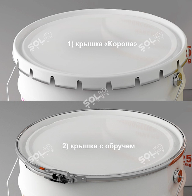 Precision Paint and Varnish Containers 3D model image 3