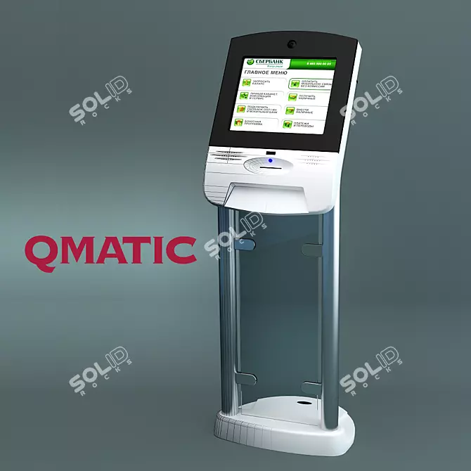 Qmatic Self-Service Kiosk 3D model image 1
