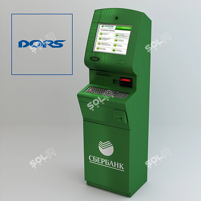 DORS PTM-1112 Payment Terminal 3D model image 1