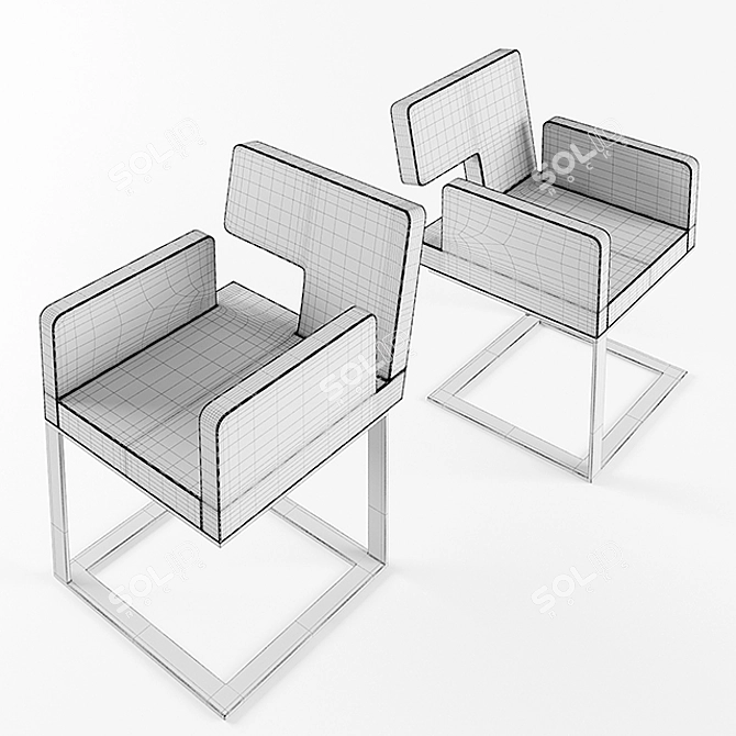 Title: Stylish Domodinamica Elle Chair 3D model image 3