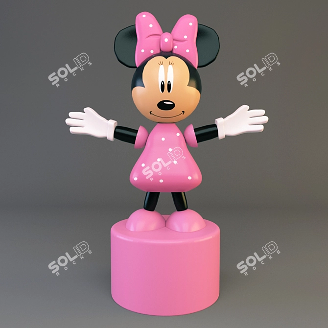 Disney's Classic Mini Mouse Toy Figurine 3D model image 1