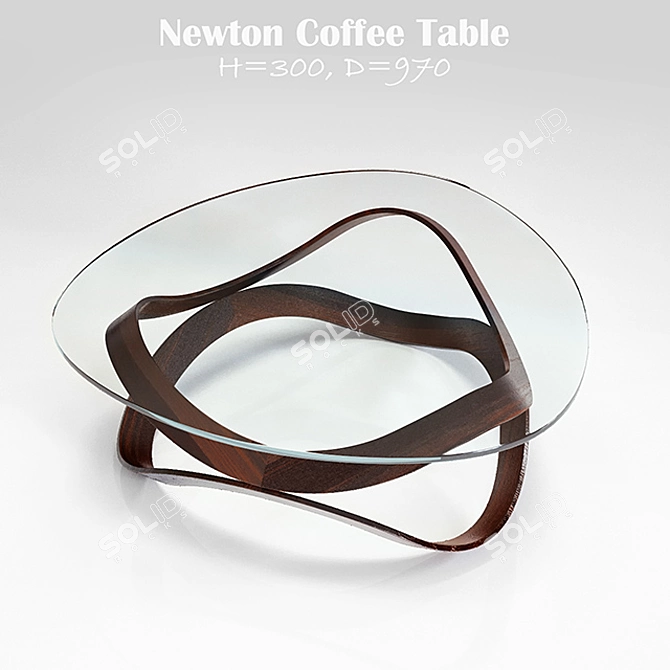 Award-Winning Newton Coffee Table 3D model image 1