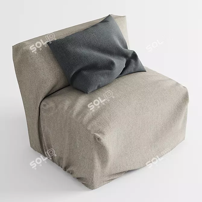 Modern Bean Bag Chair 3D model image 1