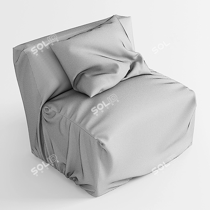 Modern Bean Bag Chair 3D model image 2