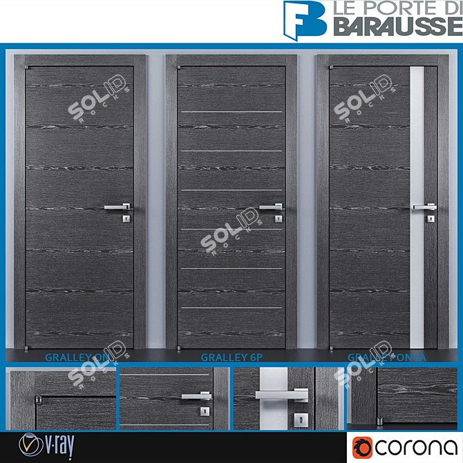 Barausse Doors: Stylish and Durable 3D model image 1