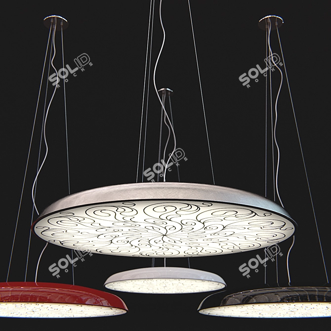 Masiero DECO S2 90 - Stylish Aluminum Pendant Light 3D model image 1