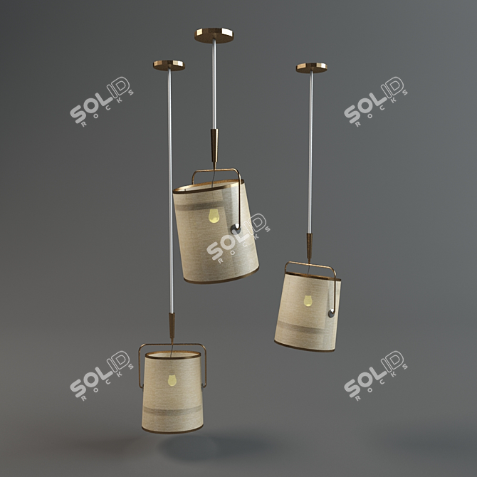 Elegant Crystal Chandelier 3D model image 1