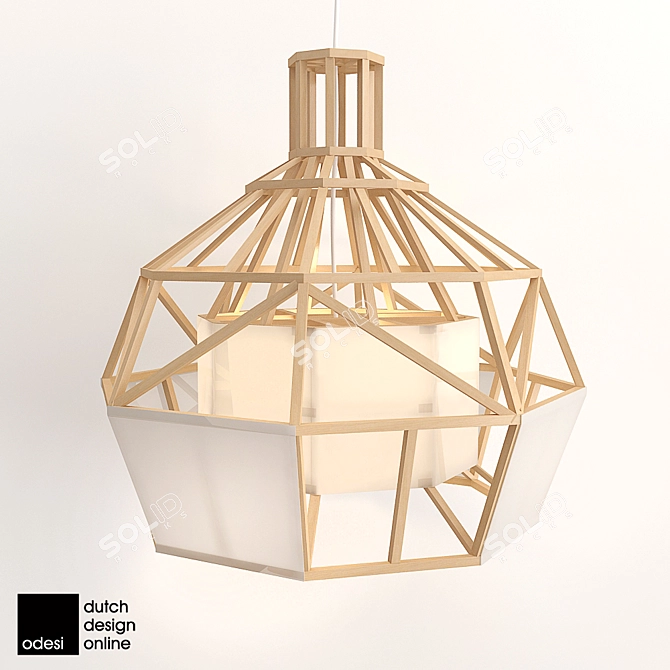 Satori Wooden Loft Lamp 3D model image 1
