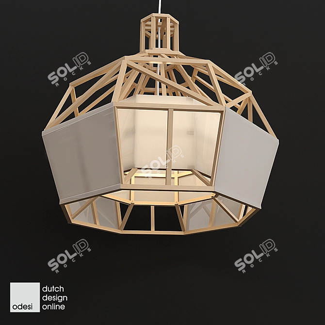Satori Wooden Loft Lamp 3D model image 2