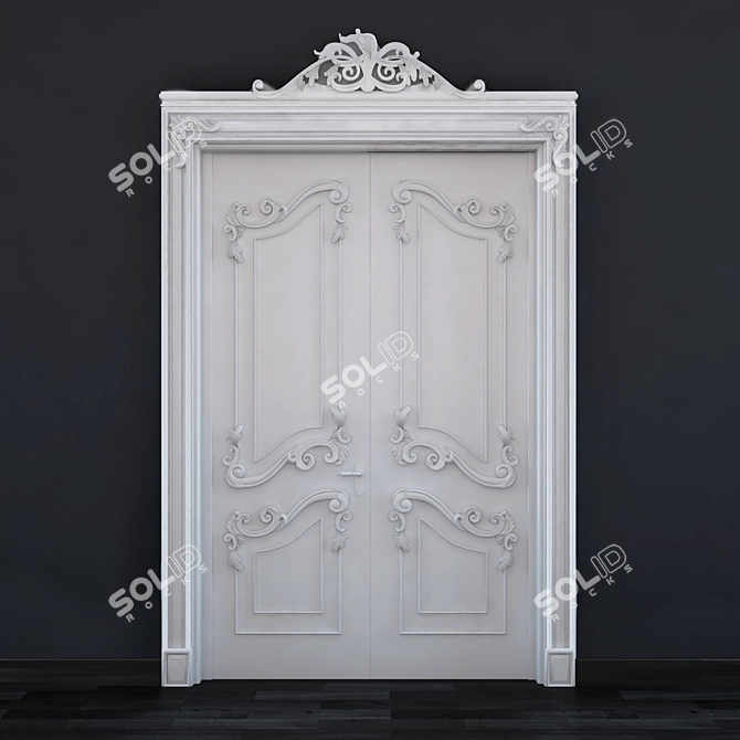 Elegant "Design Porte" Door 3D model image 1